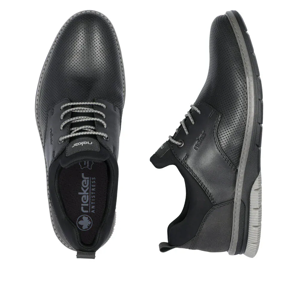 Rieker Men's 14450-00 Dress Walking Shoes- Black - Image 6