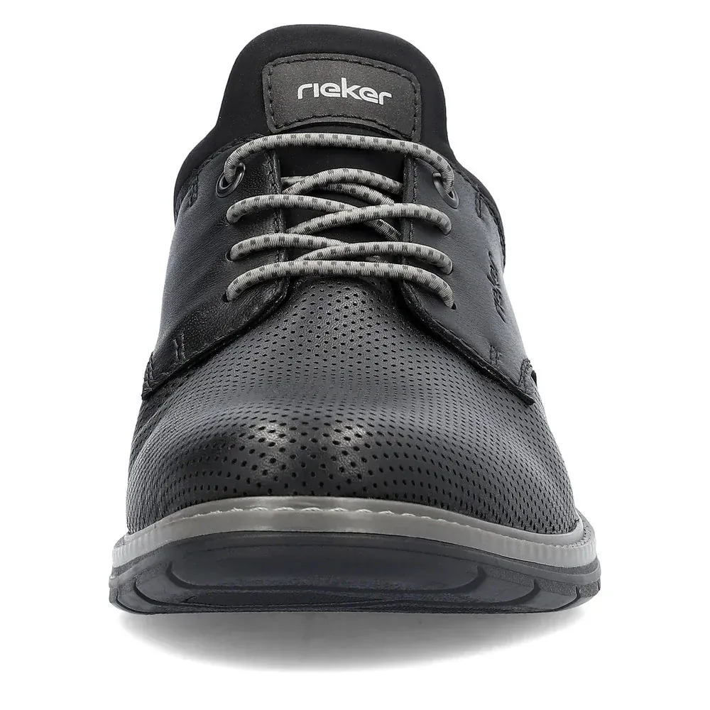 Rieker Men's 14450-00 Dress Walking Shoes- Black - Image 7