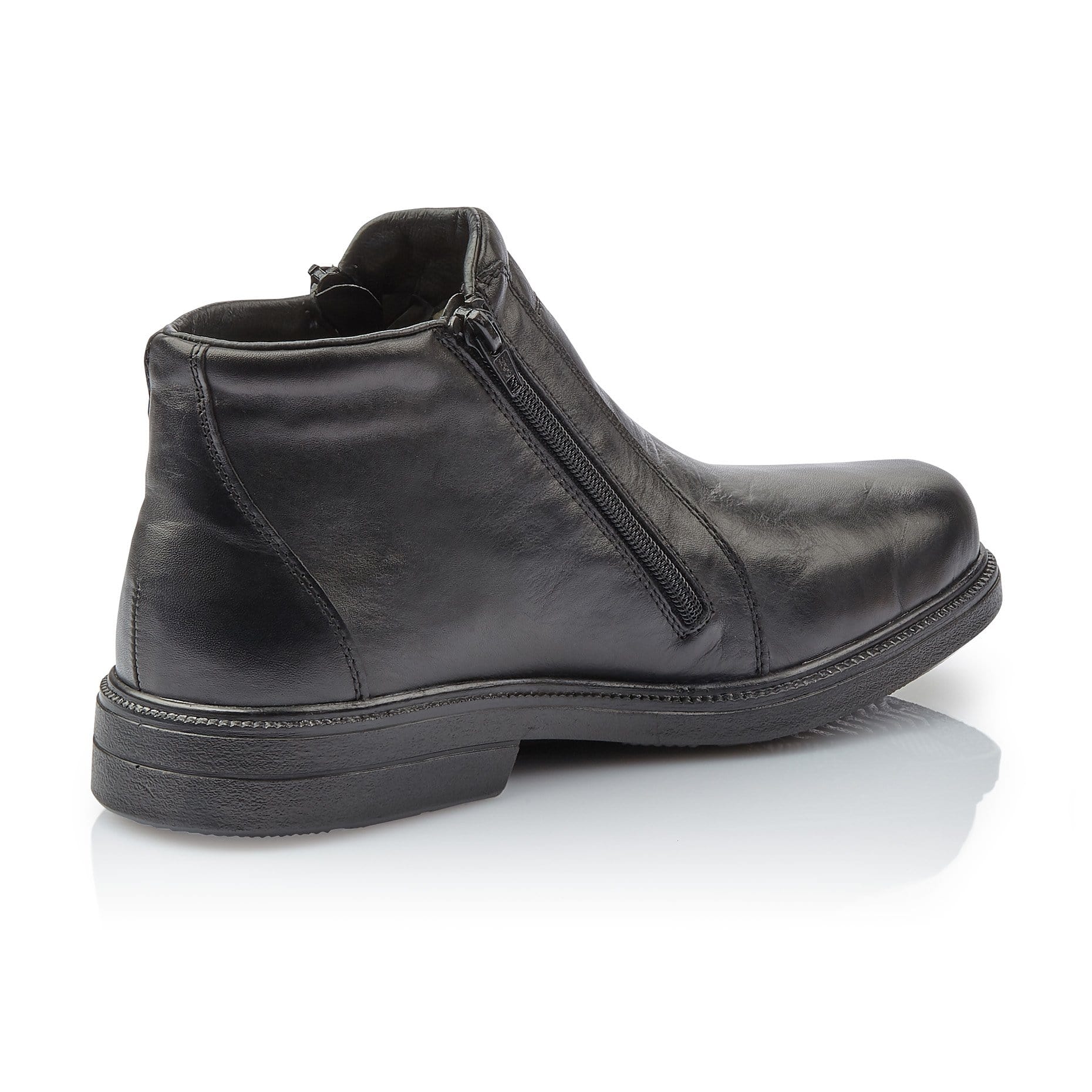 Rieker Men's 37460-00 Dual Zip Dress Boots- Black - Image 3