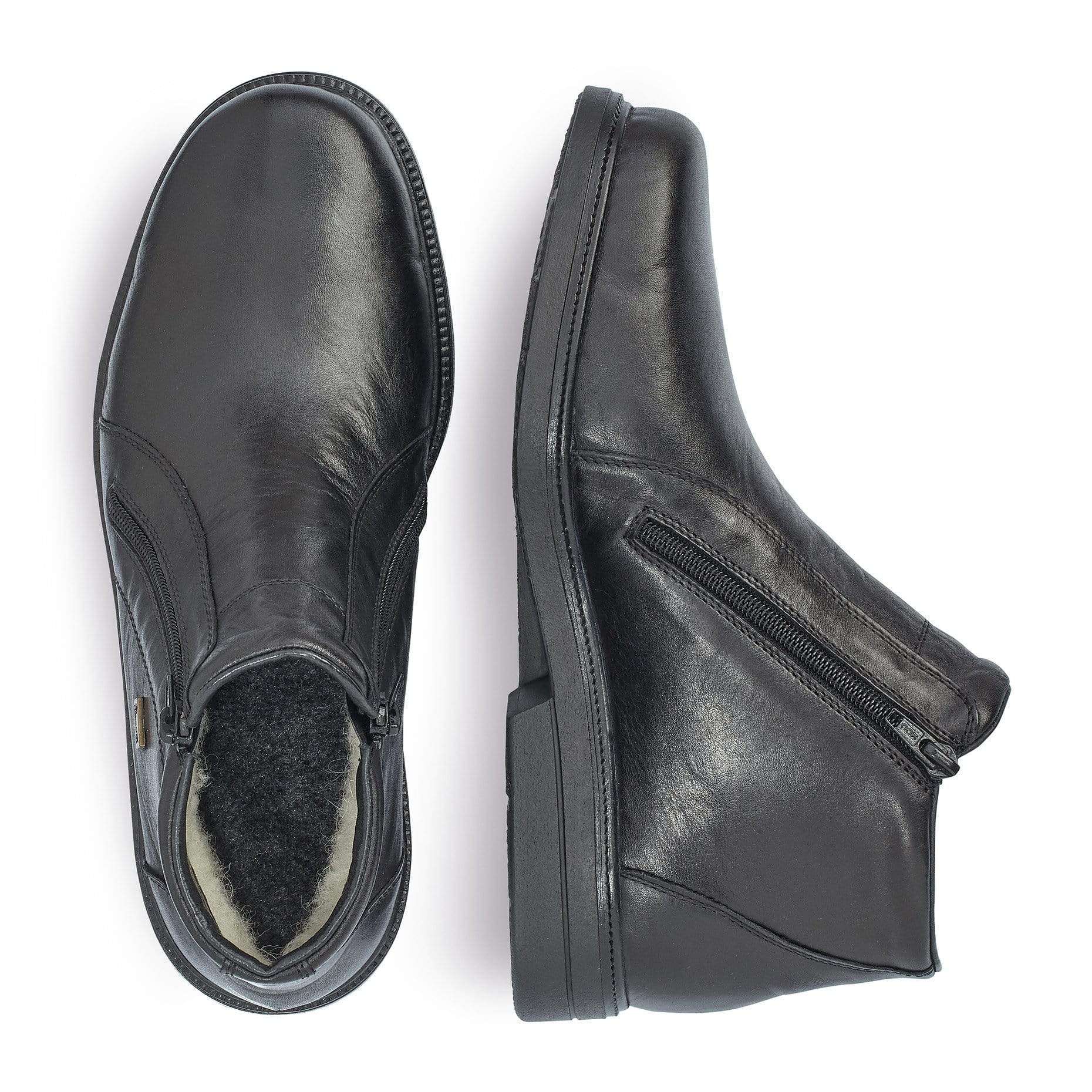 Rieker Men's 37460-00 Dual Zip Dress Boots- Black - Image 6