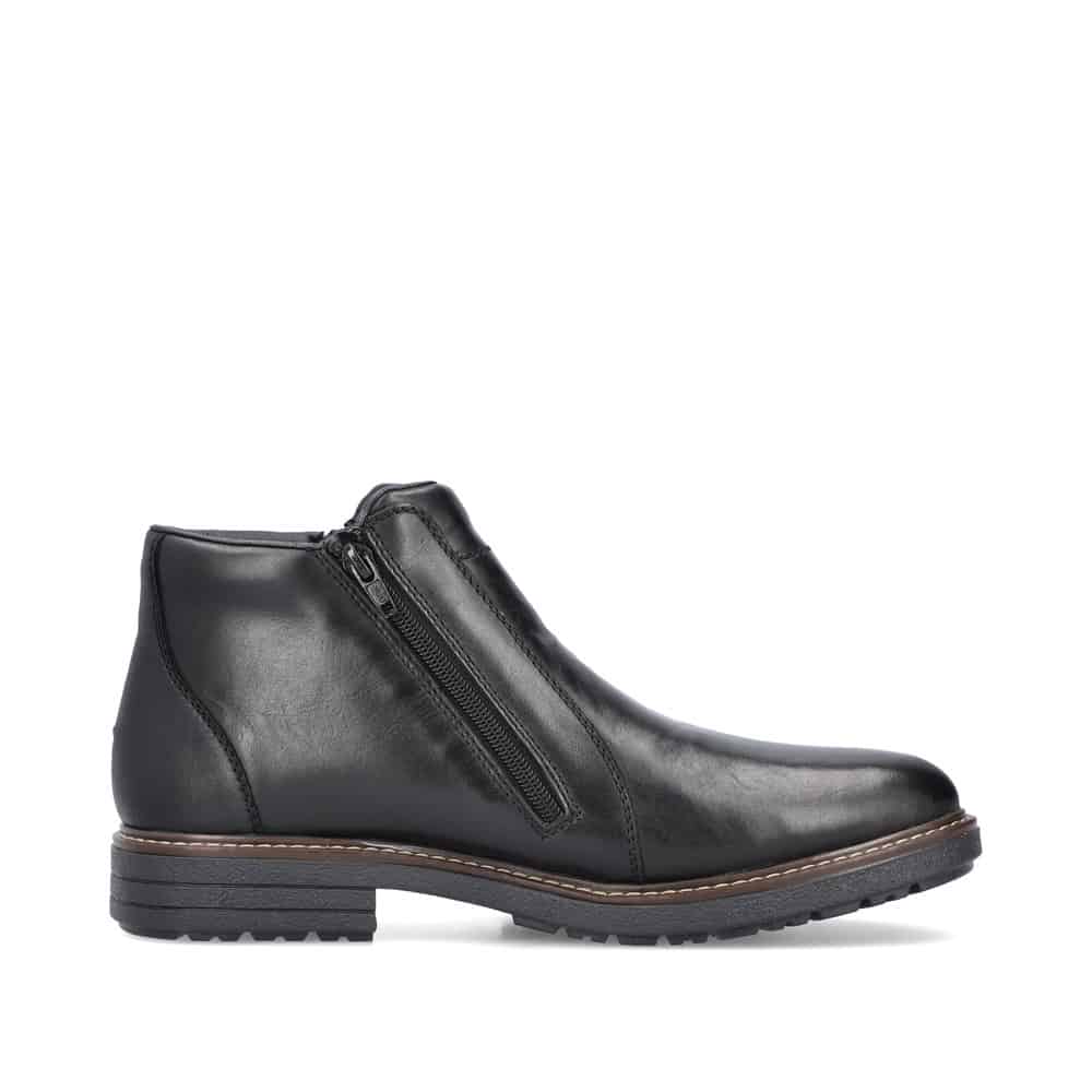 Rieker Men's 33160-00 Dual Zip Dress Boots- Black