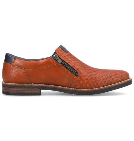 Rieker Men's 13550-22 Zip Dress Shoes- Brown