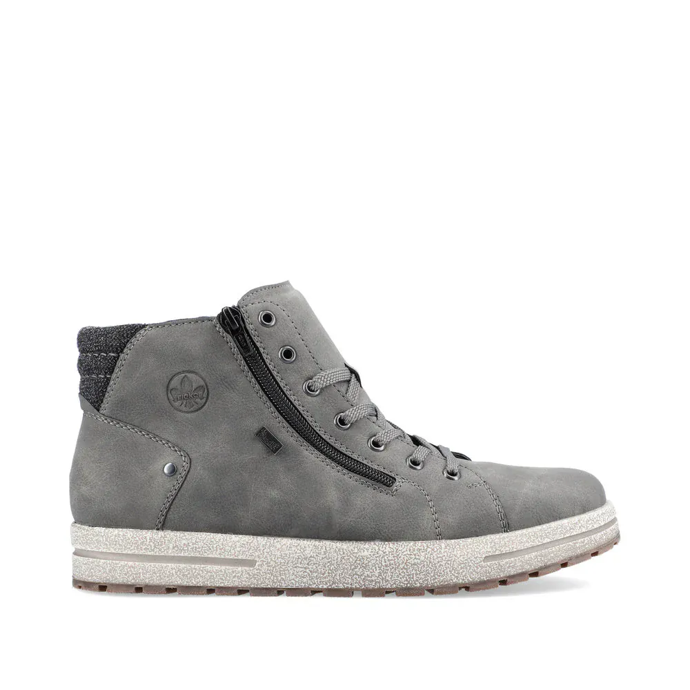 Rieker Men's 30721-45 High Top Sneaker Boots- Grey