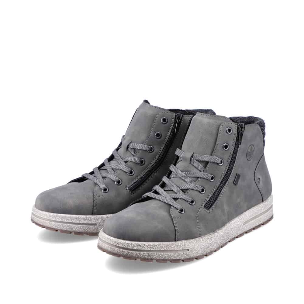 Rieker Men's 30721-45 High Top Sneaker Boots- Grey - Image 4
