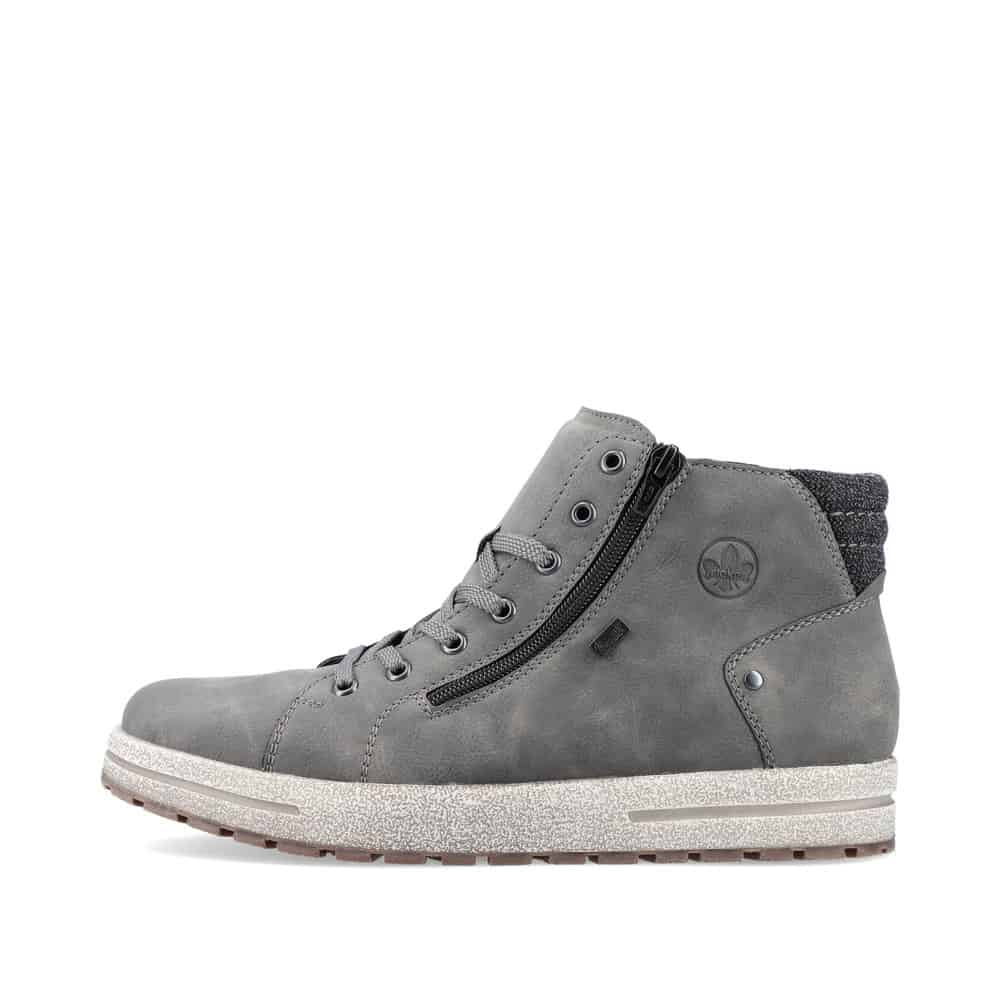 Rieker Men's 30721-45 High Top Sneaker Boots- Grey - Image 6