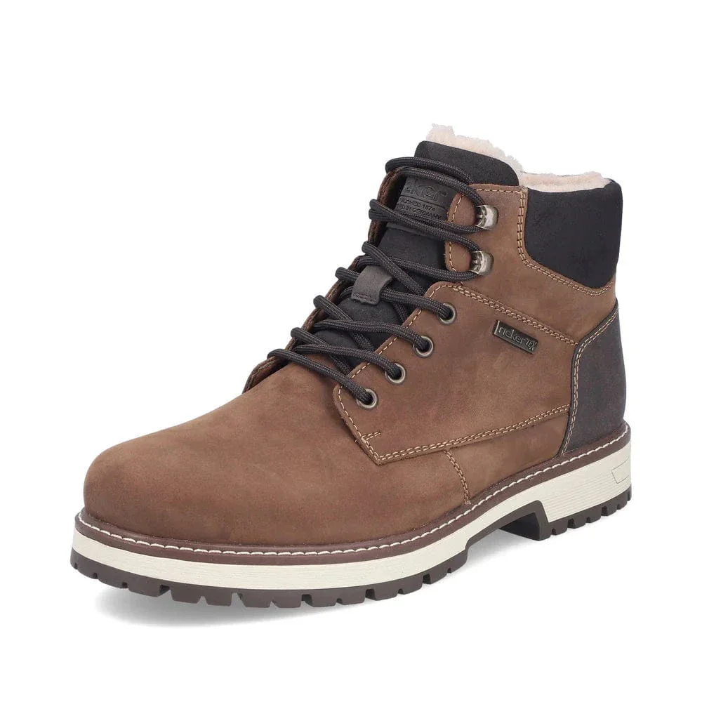 Rieker Men's F8311-25 Winter Ice Grip Boots- Brown - Image 2