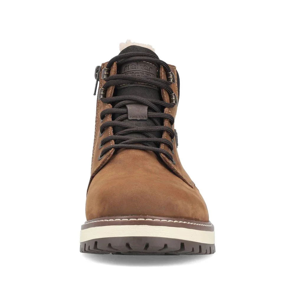 Rieker Men's F8311-25 Winter Ice Grip Boots- Brown - Image 6