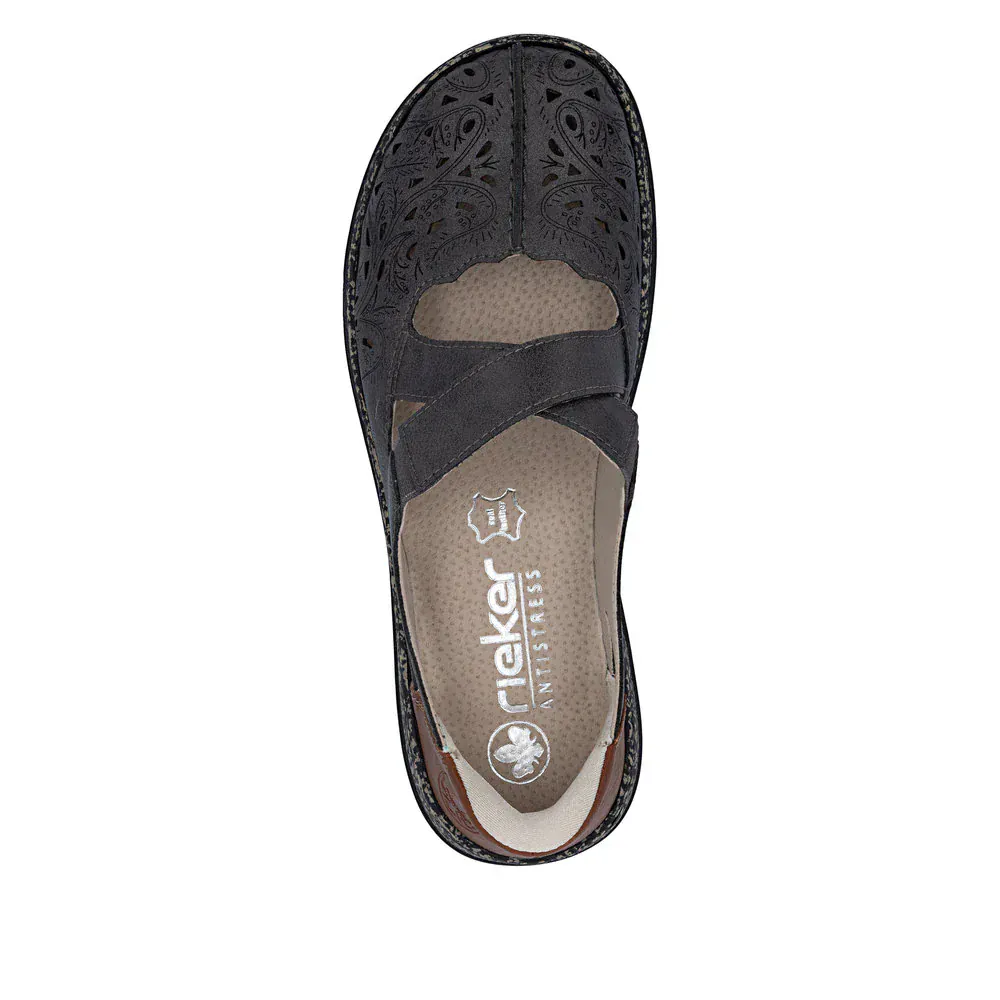 Rieker Women's 46352-45 Mary Janes- Grey - Image 8