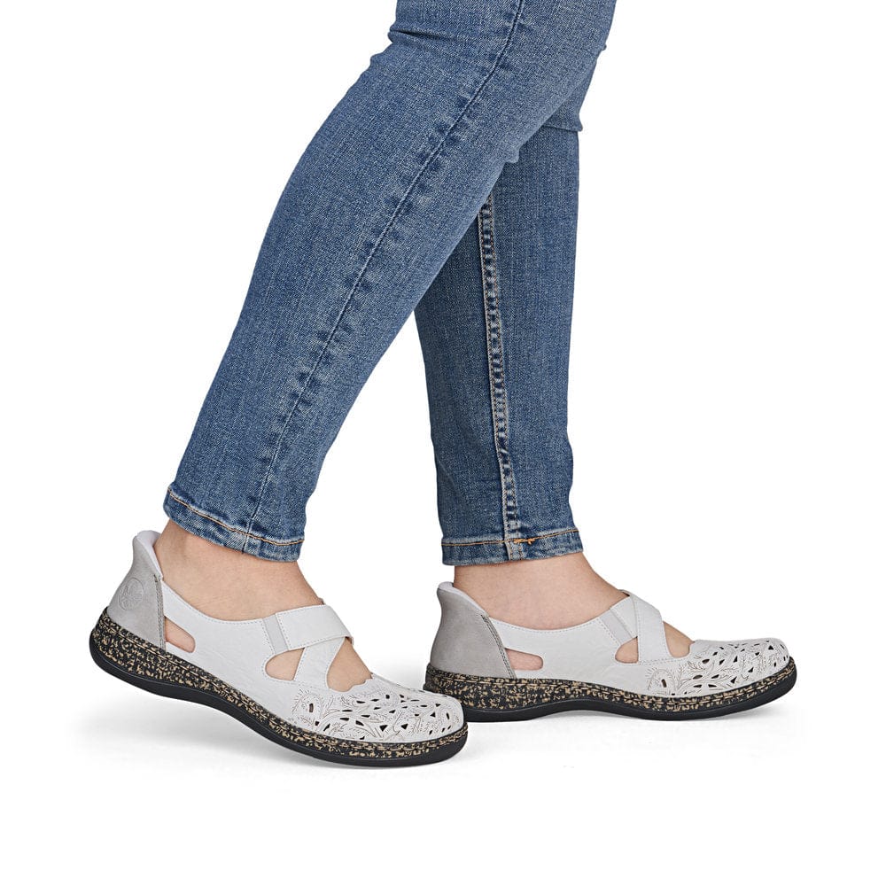 Rieker Women's 46352-80 Weiss Mary Janes- White - Image 10