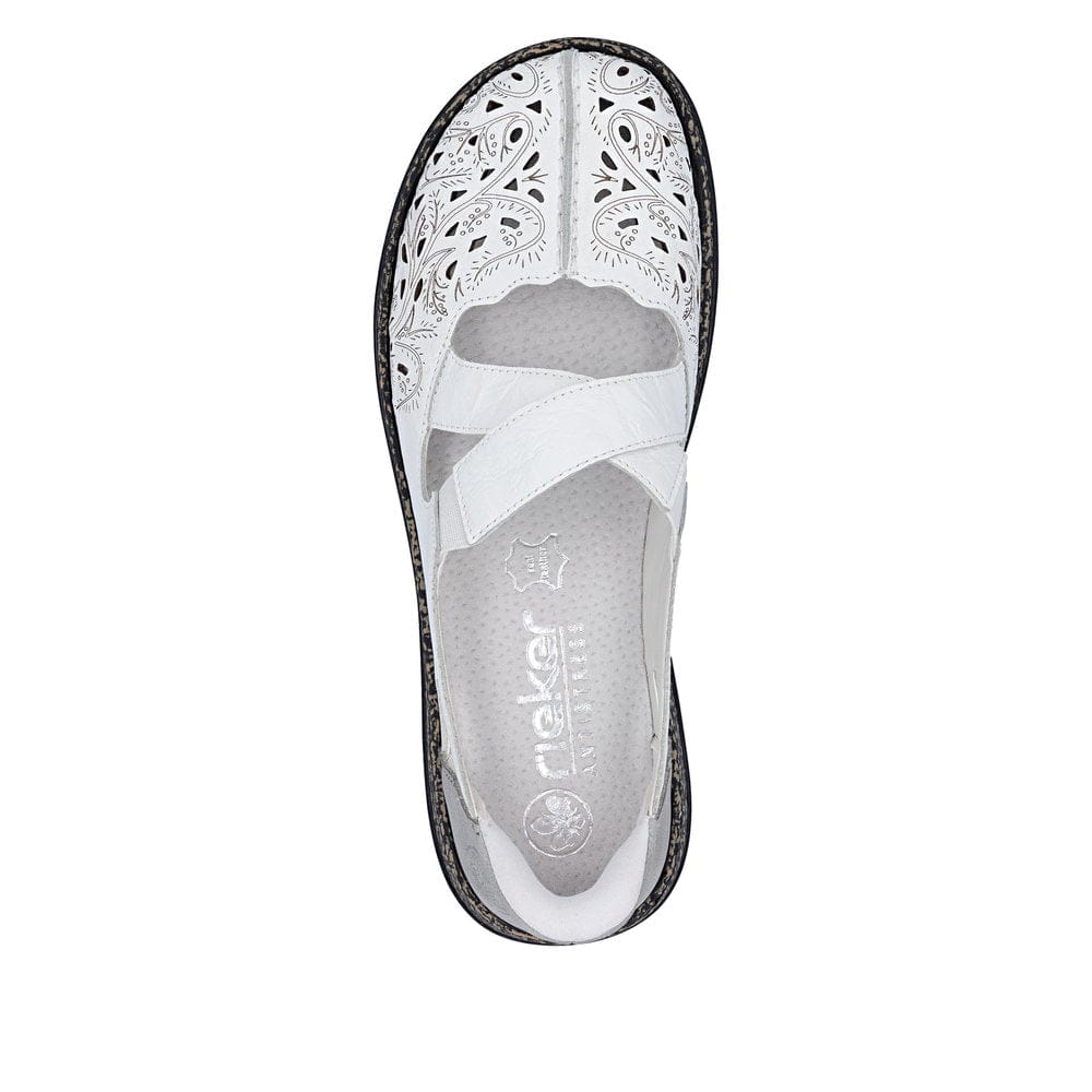 Rieker Women's 46352-80 Weiss Mary Janes- White - Image 4