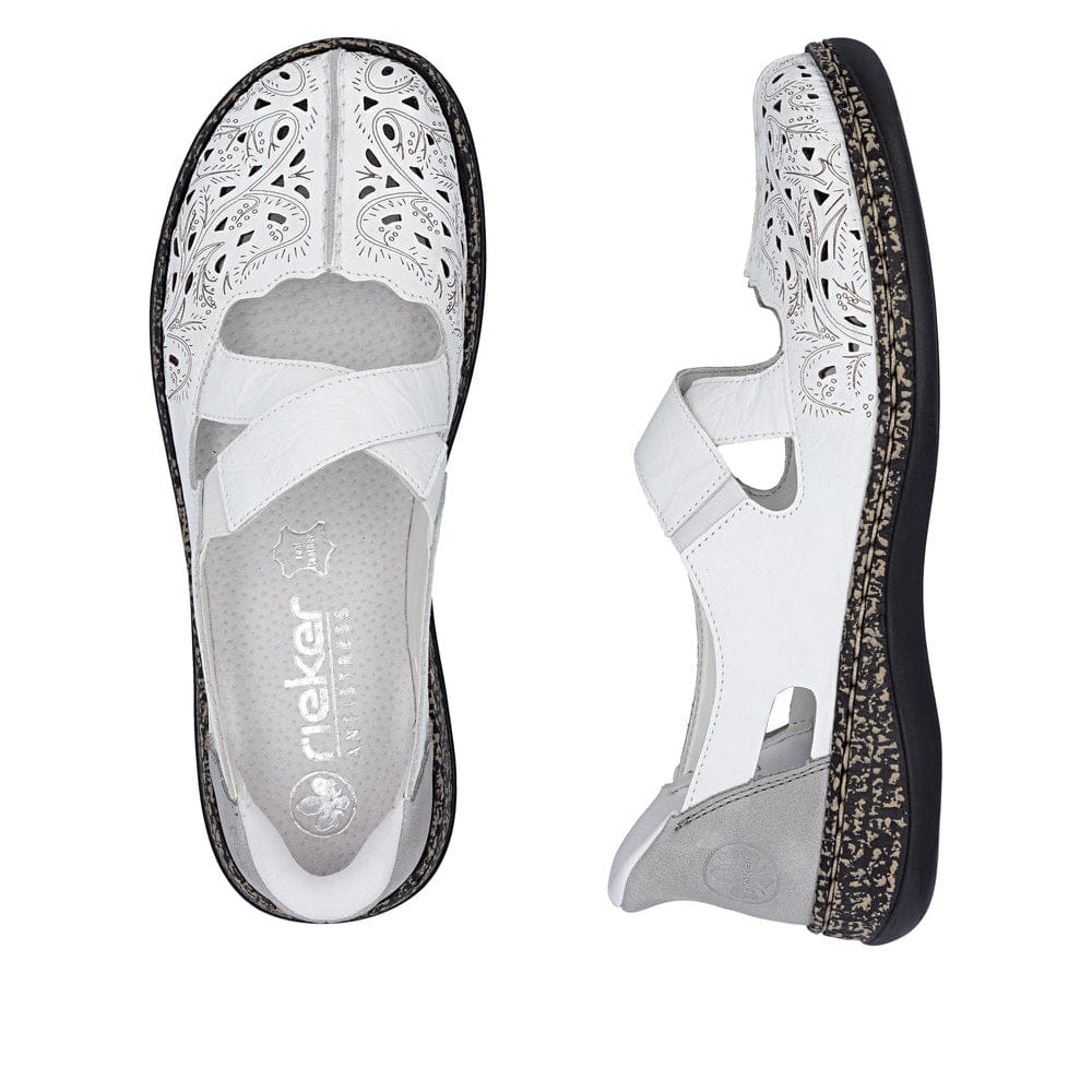 Rieker Women's 46352-80 Weiss Mary Janes- White - Image 9