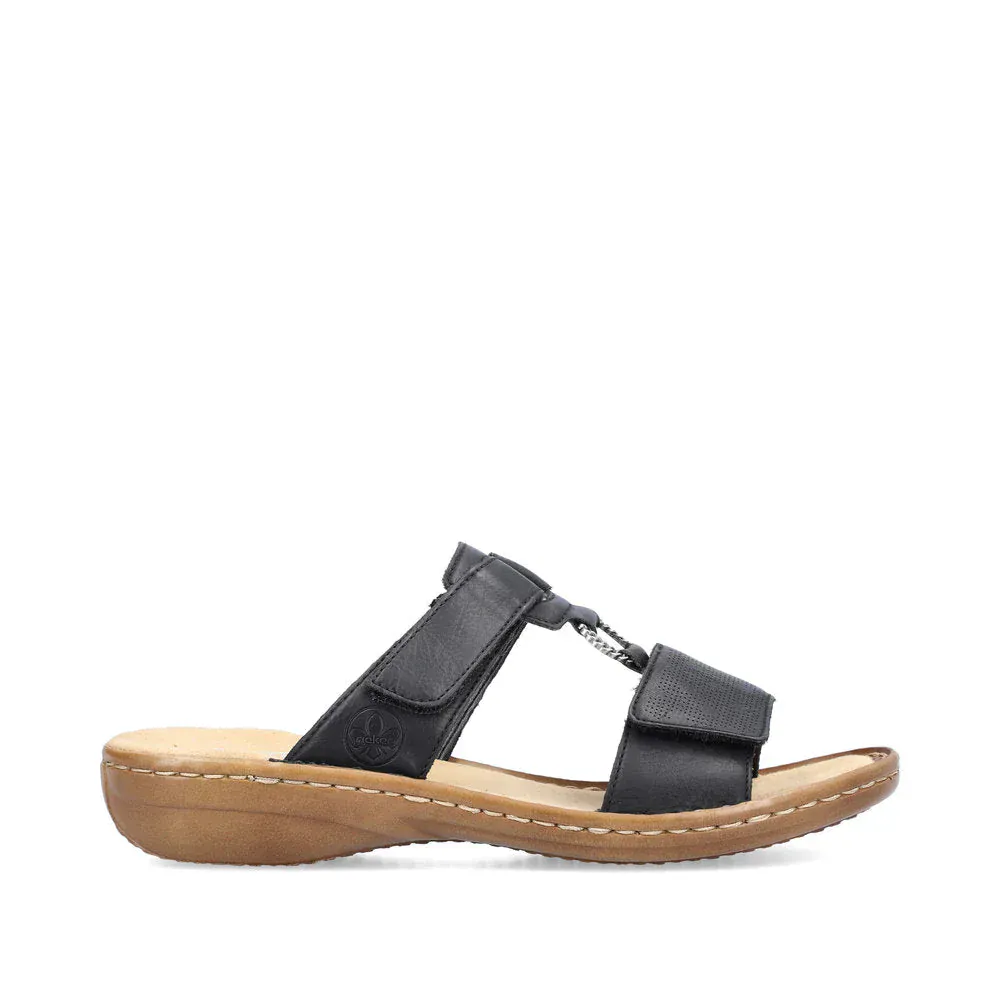 Rieker Women's 60885-00 Regina Sandals- Black