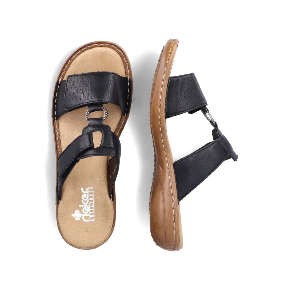 Rieker Women's 60885-00 Regina Sandals- Black - Image 6