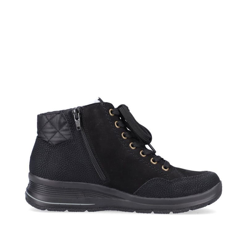Rieker Women's L7701-00 Lace & Zip Ankle Boots- Black - Image 3