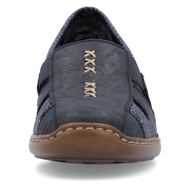 Rieker Women's 41385-15 Doric Woven Loafers- Navy - Image 5