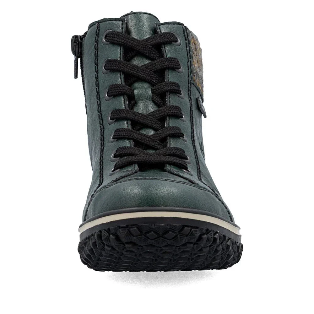 Rieker Women's Z4243-55 Lace & Zip Ankle Boots- Green - Image 5