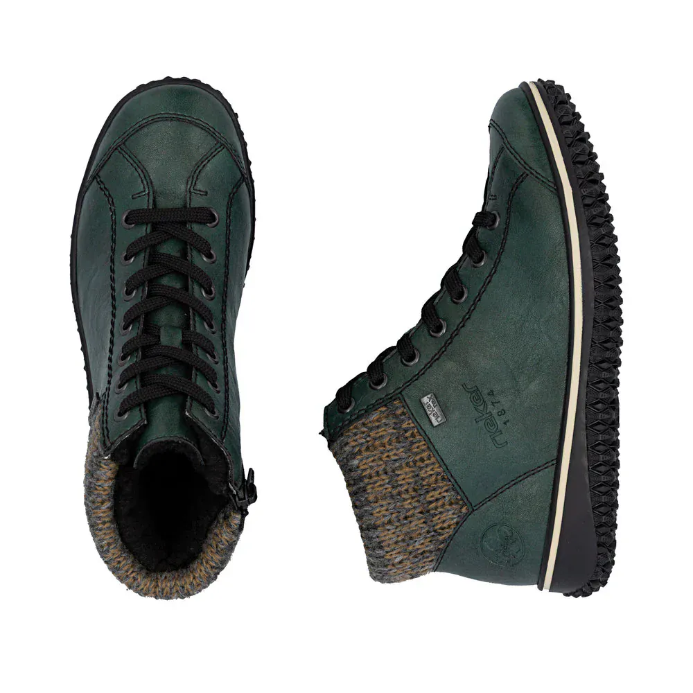 Rieker Women's Z4243-55 Lace & Zip Ankle Boots- Green - Image 9
