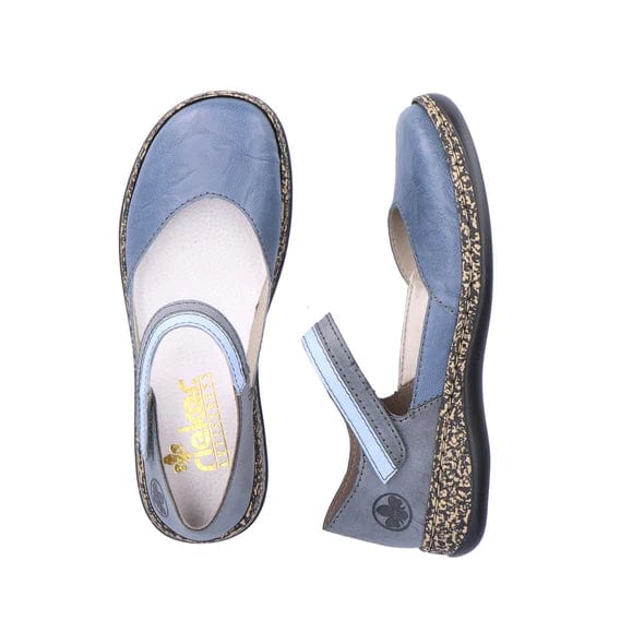 Rieker Women's 46336-12 Daisback Mary Janes- Blue - Image 5