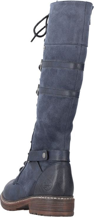 Rieker Women's 94732-14 Tall Lace & Zip Boots- Blue - Image 6