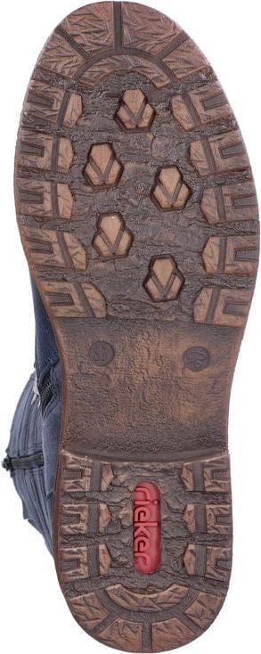 Rieker Women's 94732-14 Tall Lace & Zip Boots- Blue - Image 8