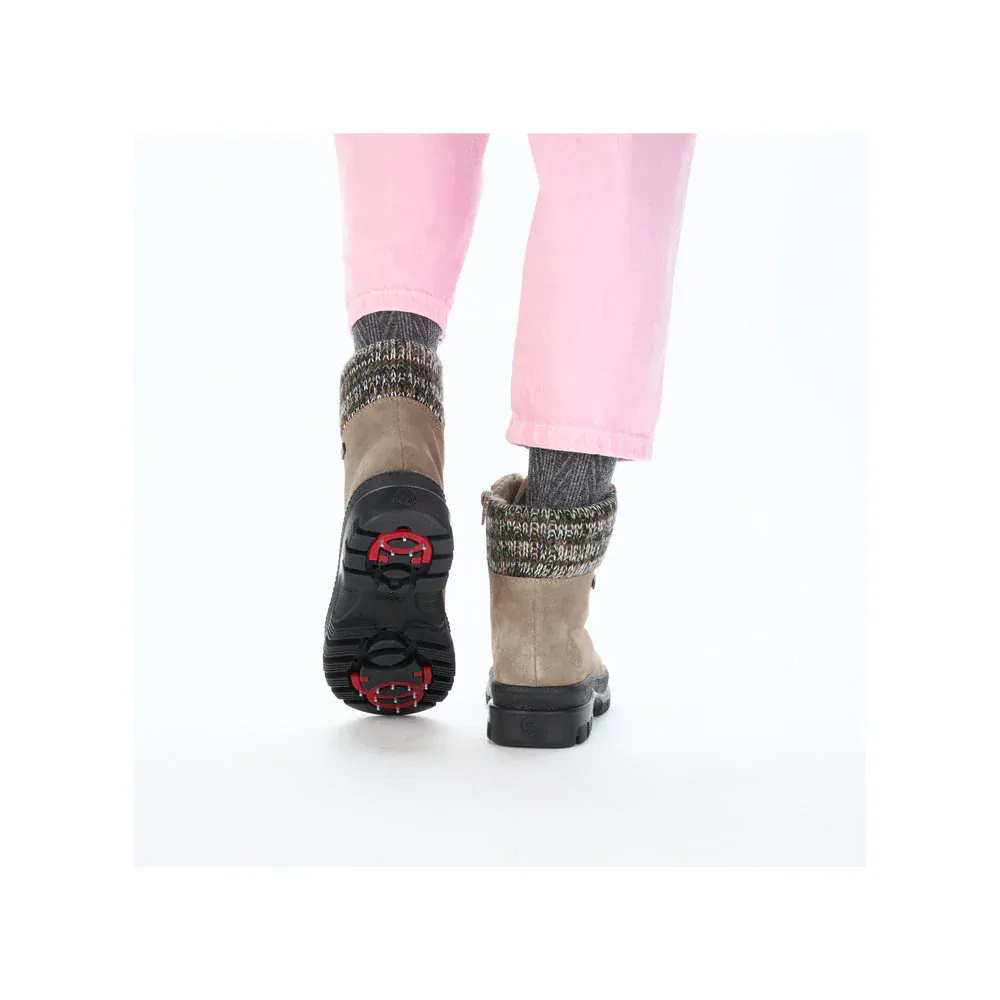 Rieker Women's X8233-64 Waterproof Lace & Zip Ice Grip Boots- Beige - Image 14
