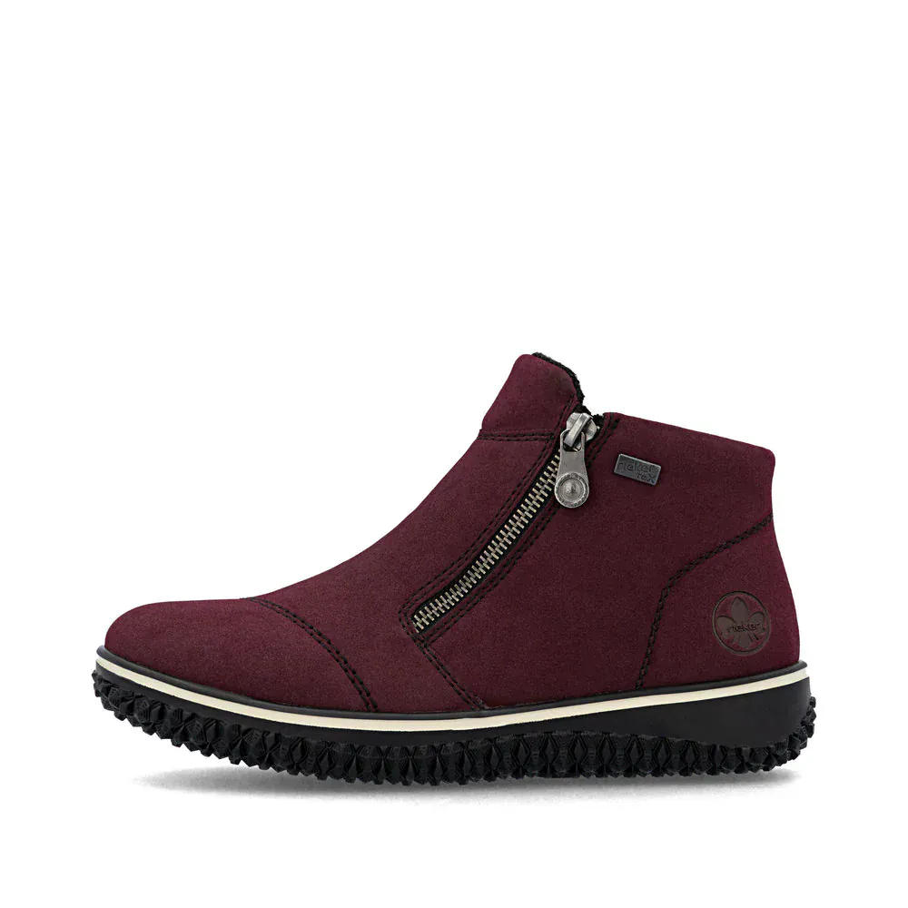 Rieker Women's Z4265-35 Dual Zip Winter Booties- Red - Image 2