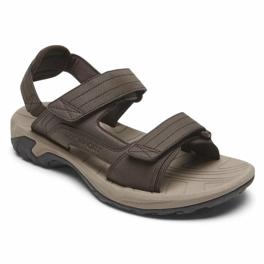 Rockport Men's Byron Quarter Strap Sandals- Brown - Image 2