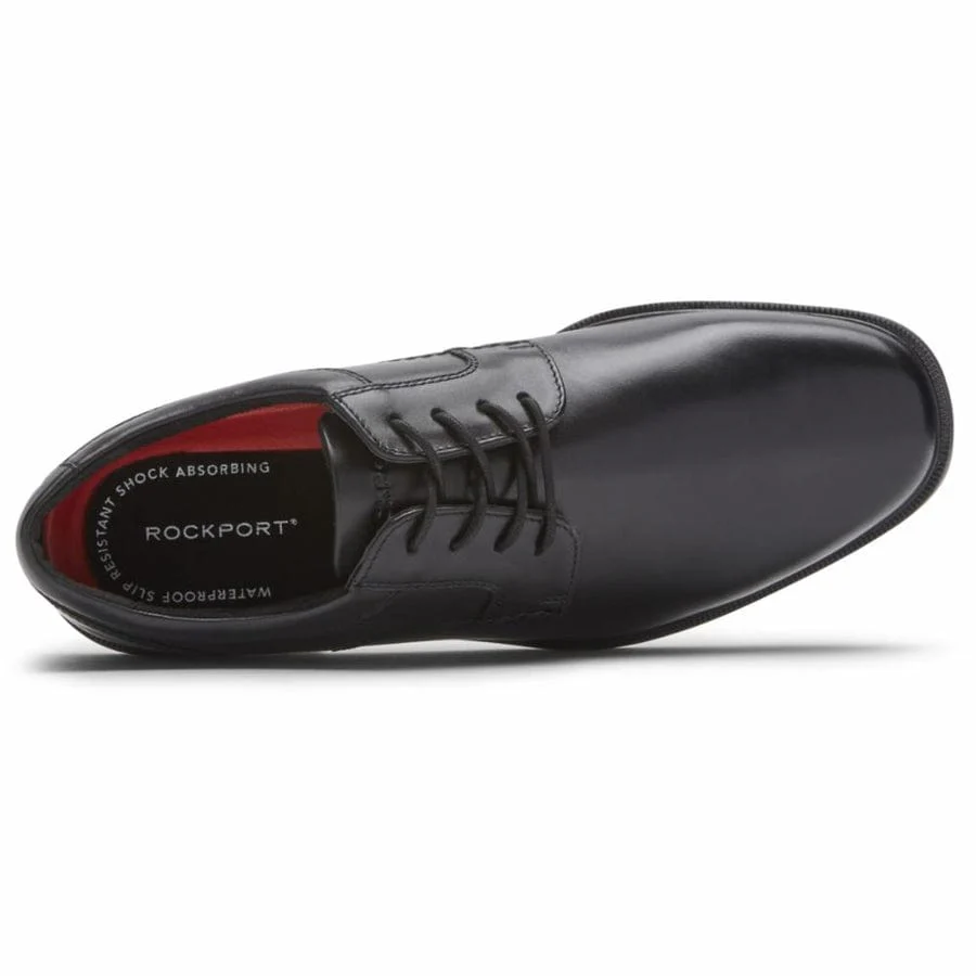 Rockport Men's Taylor Lace Plain Toe Shoes- Black - Image 2