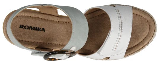 Romika Women's Espi 04 Wedge Sandals- White Multi Smooth - Image 3