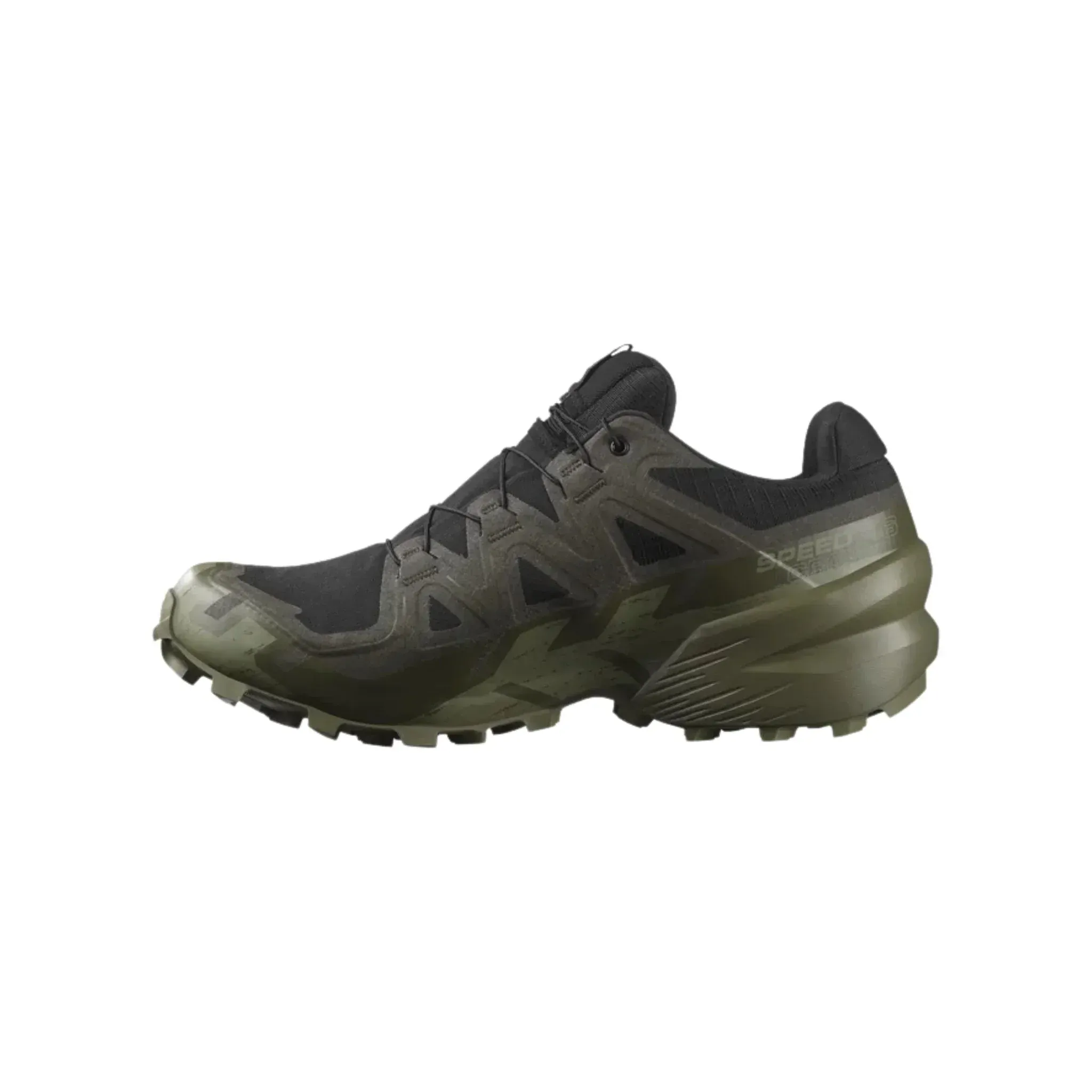 Salomon Men's Speedcross 6 Gore-Tex® Trail Runners- Black/ Lichen Green - Image 3