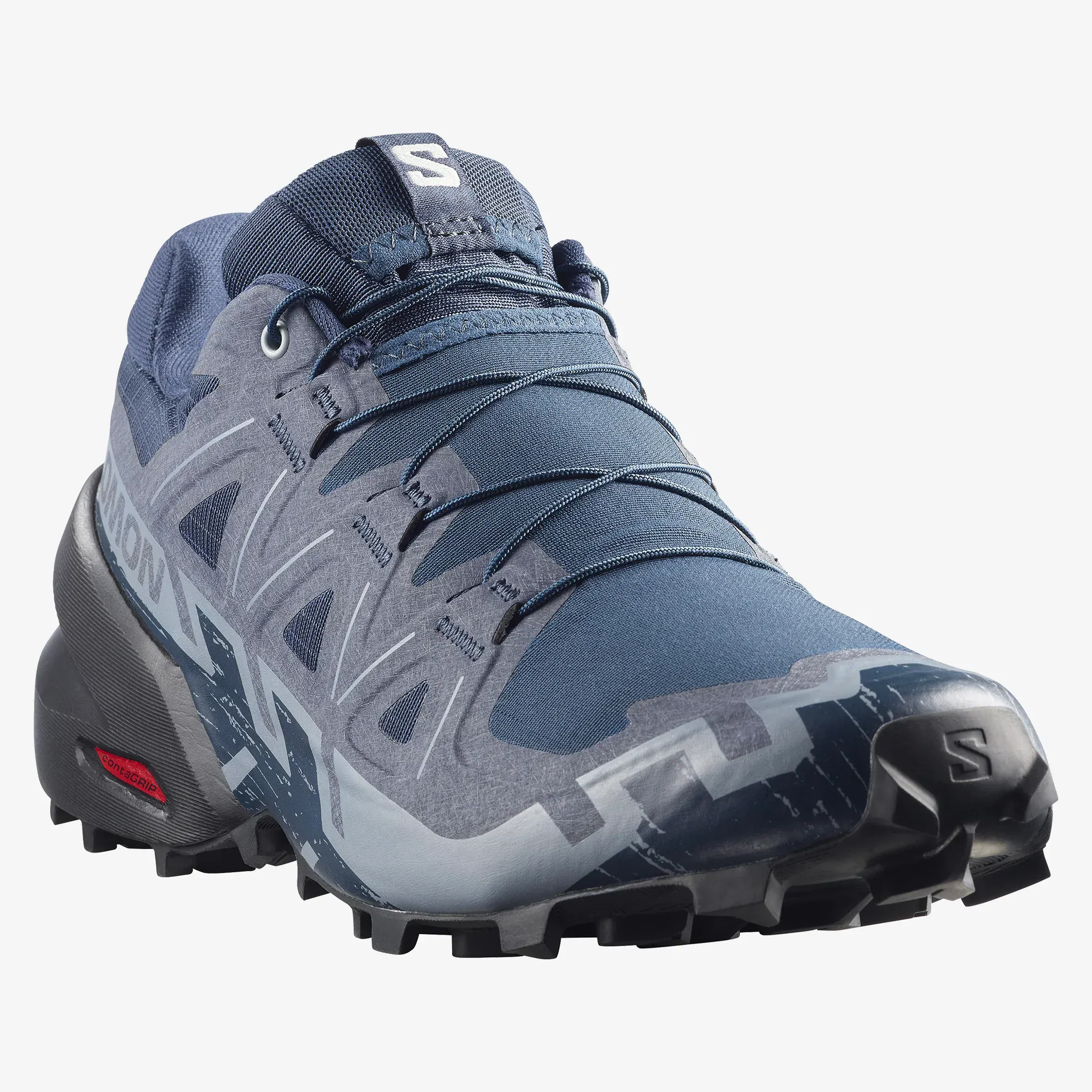 Salomon Women's Speedcross 6 Trail Runners - Spellbound/ Black/ Tradewinds - Image 2
