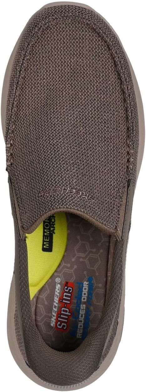 Skechers Men's Pollard Wilfred Slip Ons- Taupe - Image 4