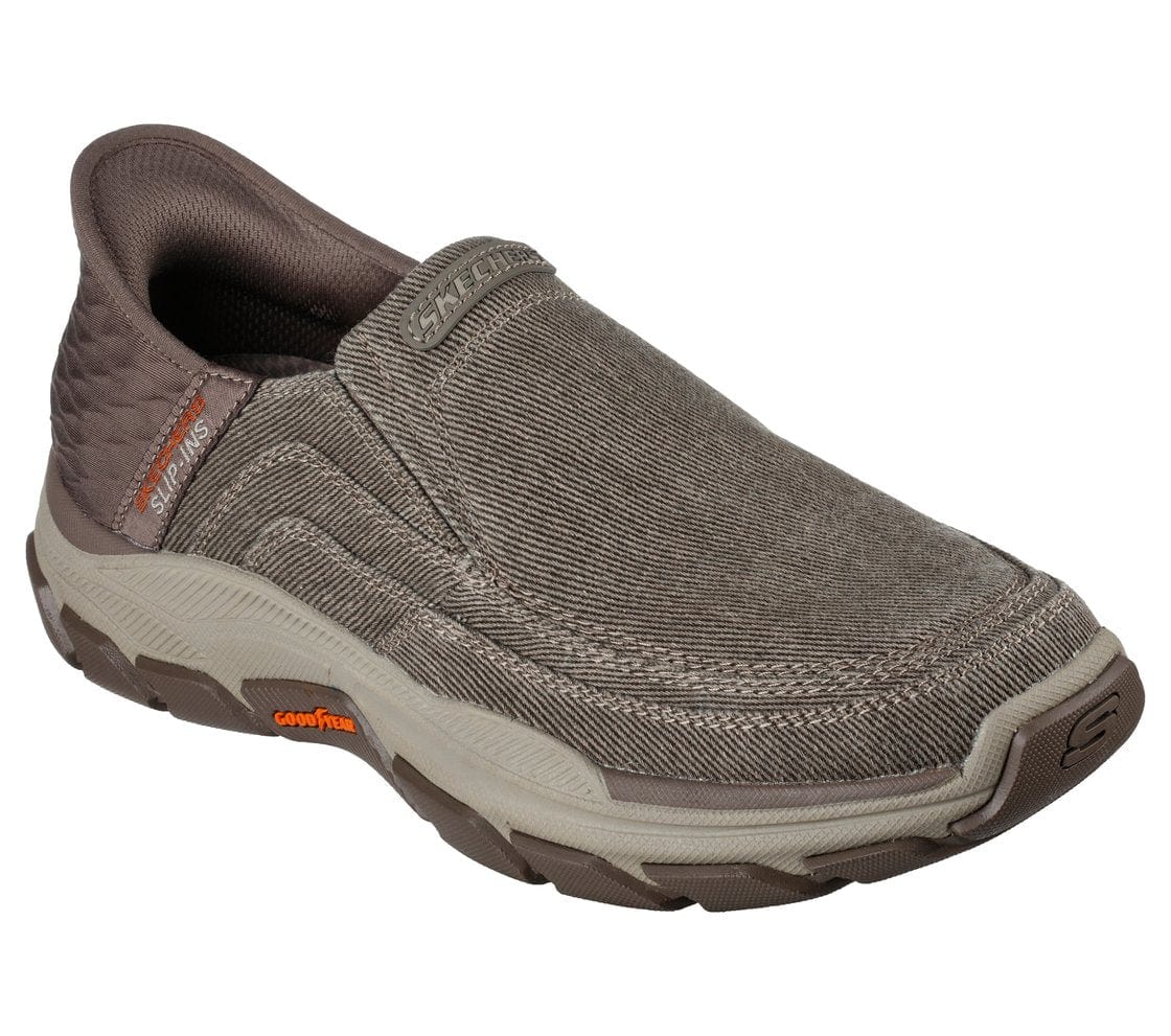 Skechers Men's Respected Holmgren Slip Ons- Taupe - Image 2