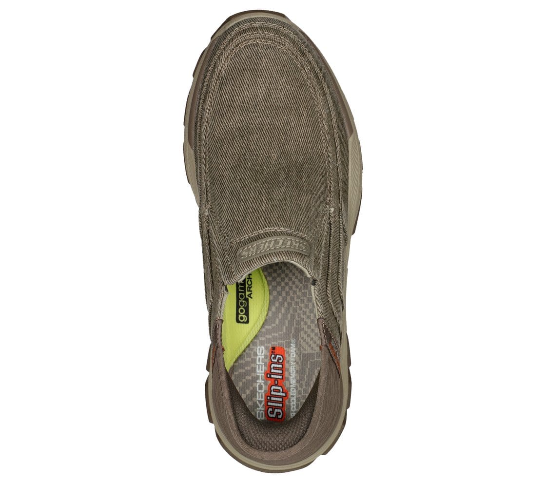 Skechers Men's Respected Holmgren Slip Ons- Taupe - Image 4
