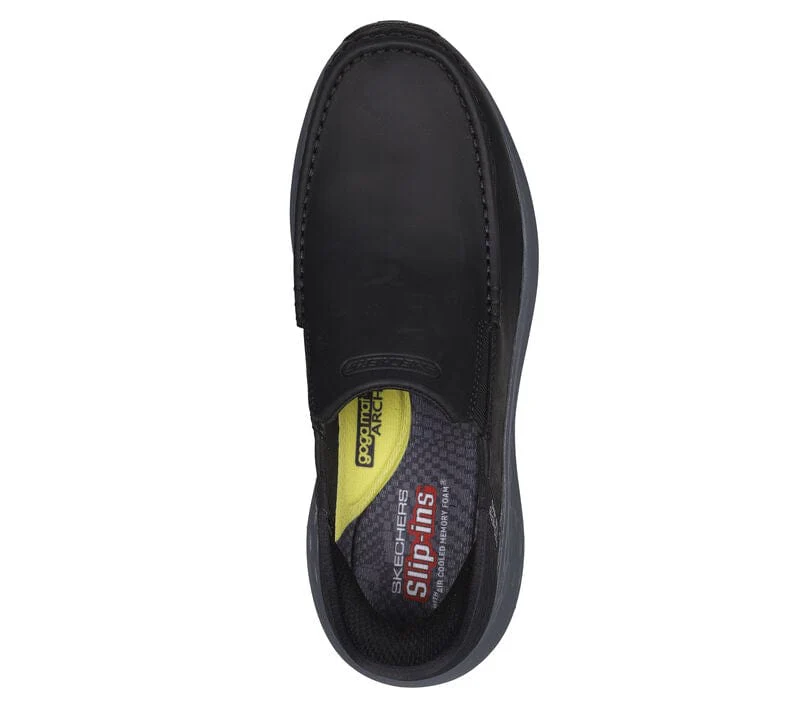 Skechers Men's Parson Oswin Slip Ons- Black - Image 4