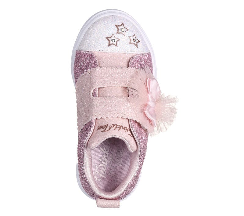 Skechers Kid's Twinkle Sparks Sneakers- Glitter Gems/ Rose Gold - Image 2