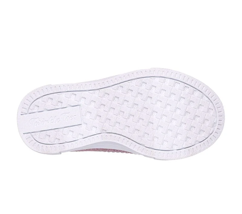 Skechers Kid's Twinkle Sparks Sneakers- Glitter Gems/ Rose Gold - Image 3