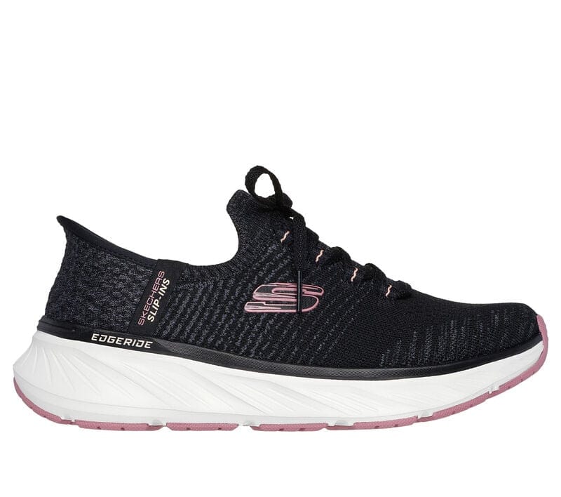 Skechers Women's Edgeride Sneakers- Black/ Pink