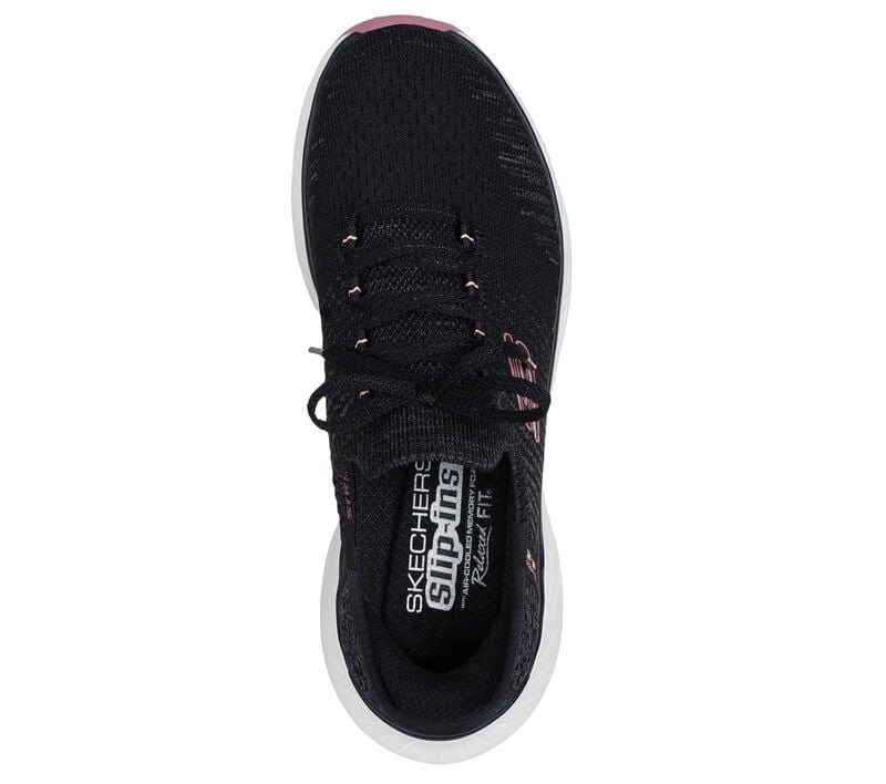 Skechers Women's Edgeride Sneakers- Black/ Pink - Image 3