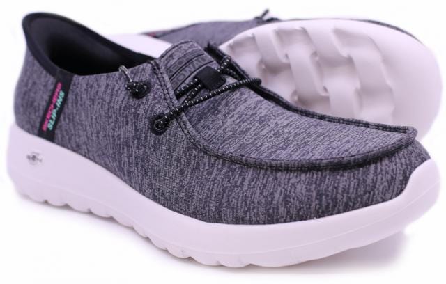 Skechers Women's Go Walk Joy Sneakers- Ibis Black/White - Image 2