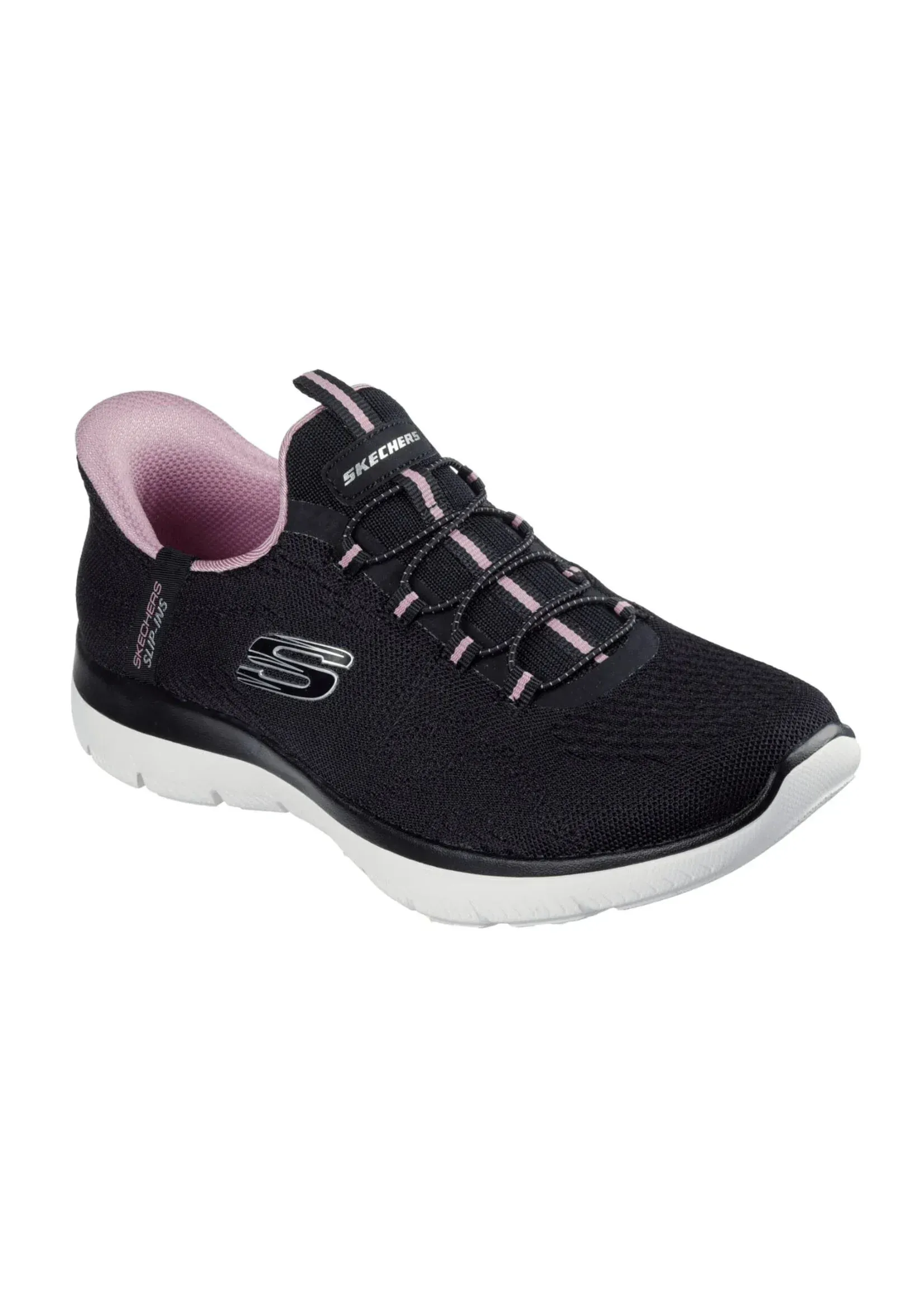 Skechers Women's Summit Dream Chaser Slip Ons- Black/ Mauve