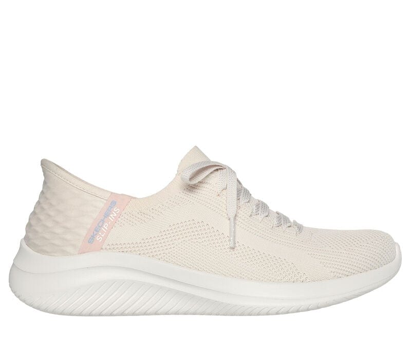 Skechers Women's Ultra Flex 3.0 Brilliant Slip Ons- Natural
