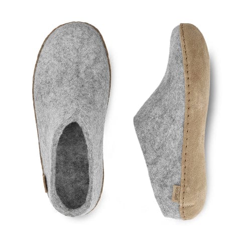 Glerups Open Heel Slippers- Grey - Image 3