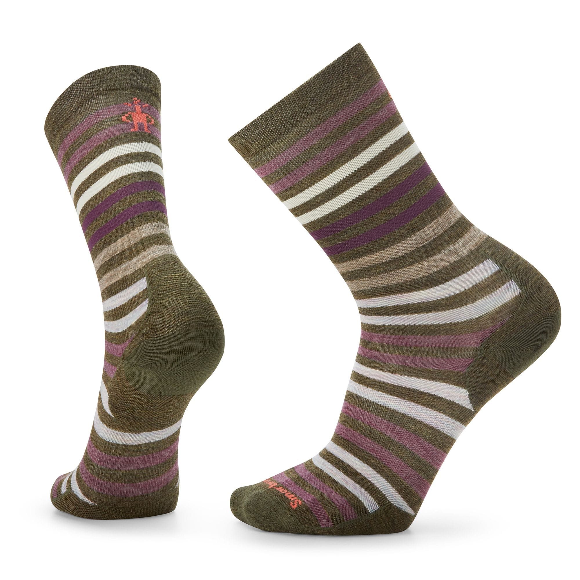 Smartwool Unisex Everyday Spruce Street Crew Socks- Military Olive