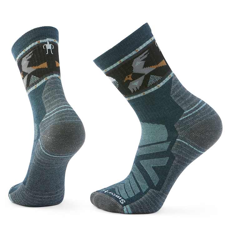 Smartwool Unisex Hike Soaring Mid Crew Socks-Twilight Blue