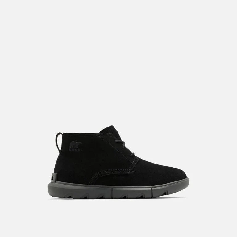Sorel Men's Explorer Drift Waterproof Boots- Black/ Sea Salt