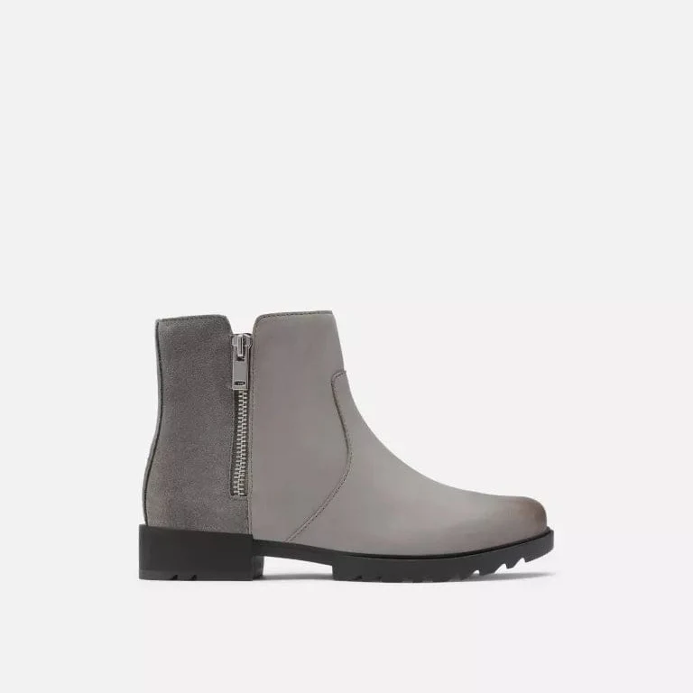 Sorel Women's Emelie ll Zip Waterproof Boot - Quarry/ Black
