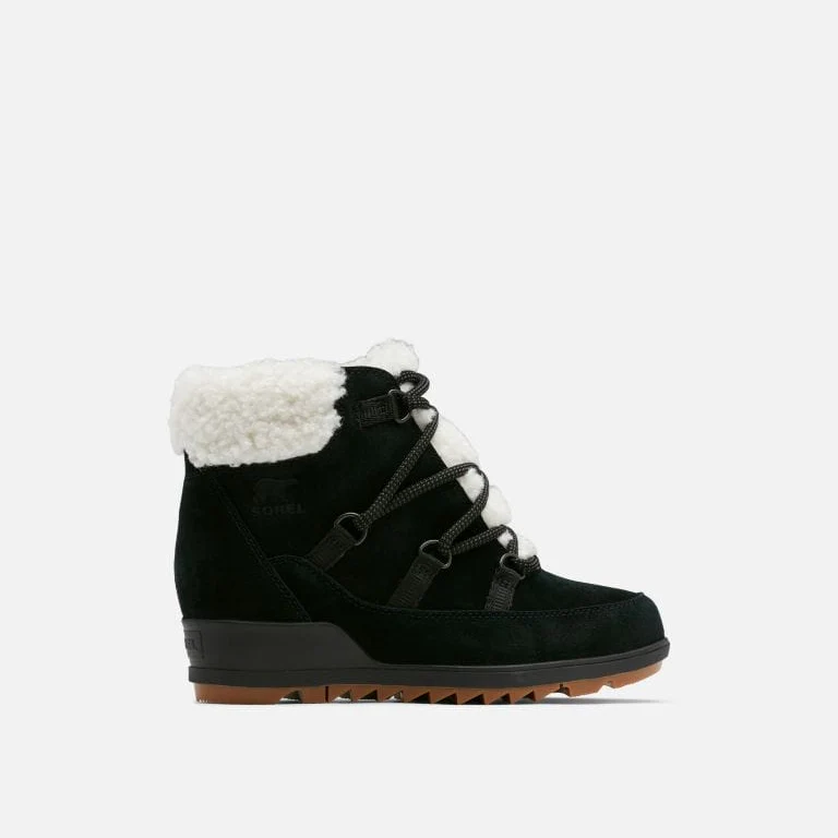 Sorel Women's Evie Cozy Lace Boots- Black Jet