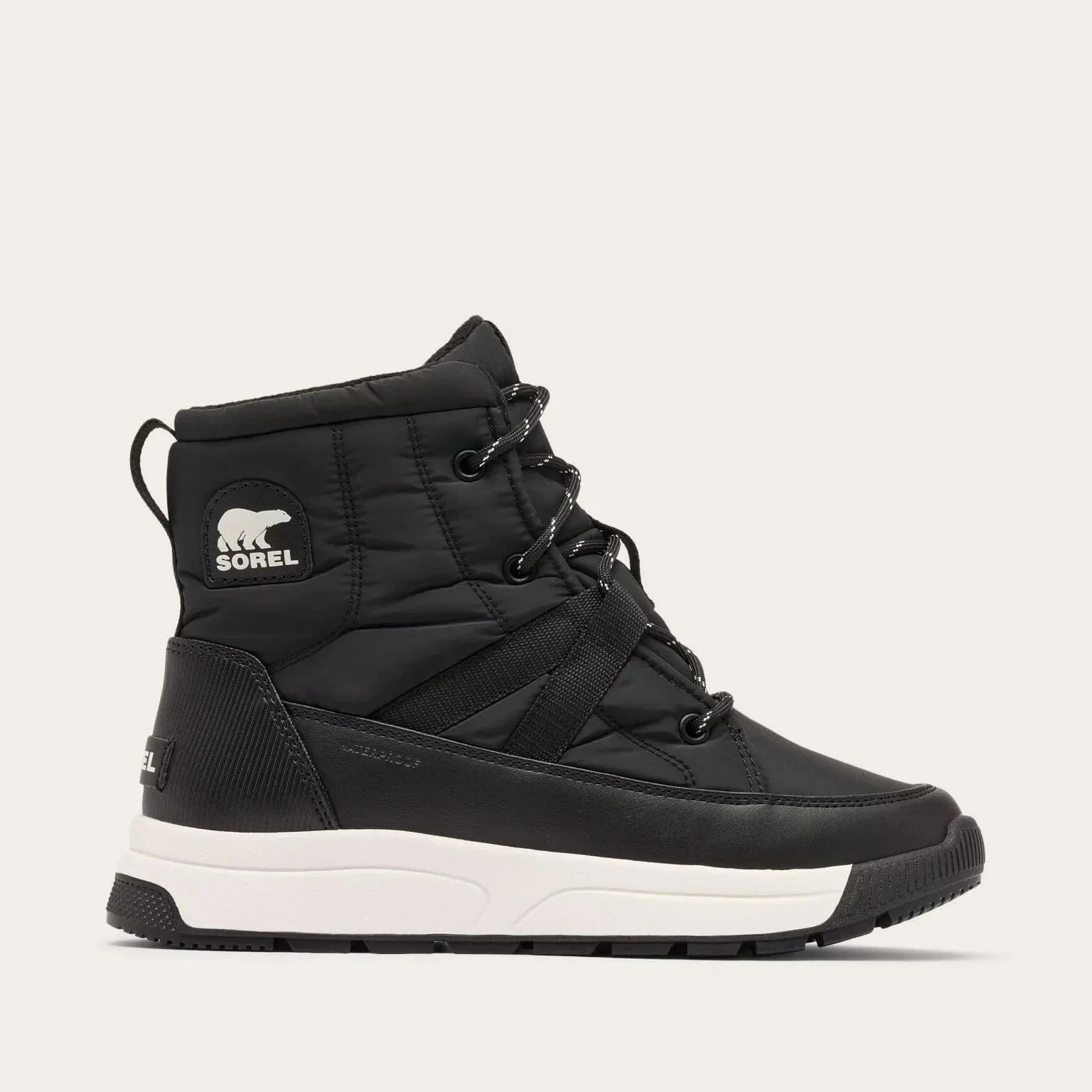 Sorel Women's Whitney III Mid Waterproof Boots- Black/ Sea Salt