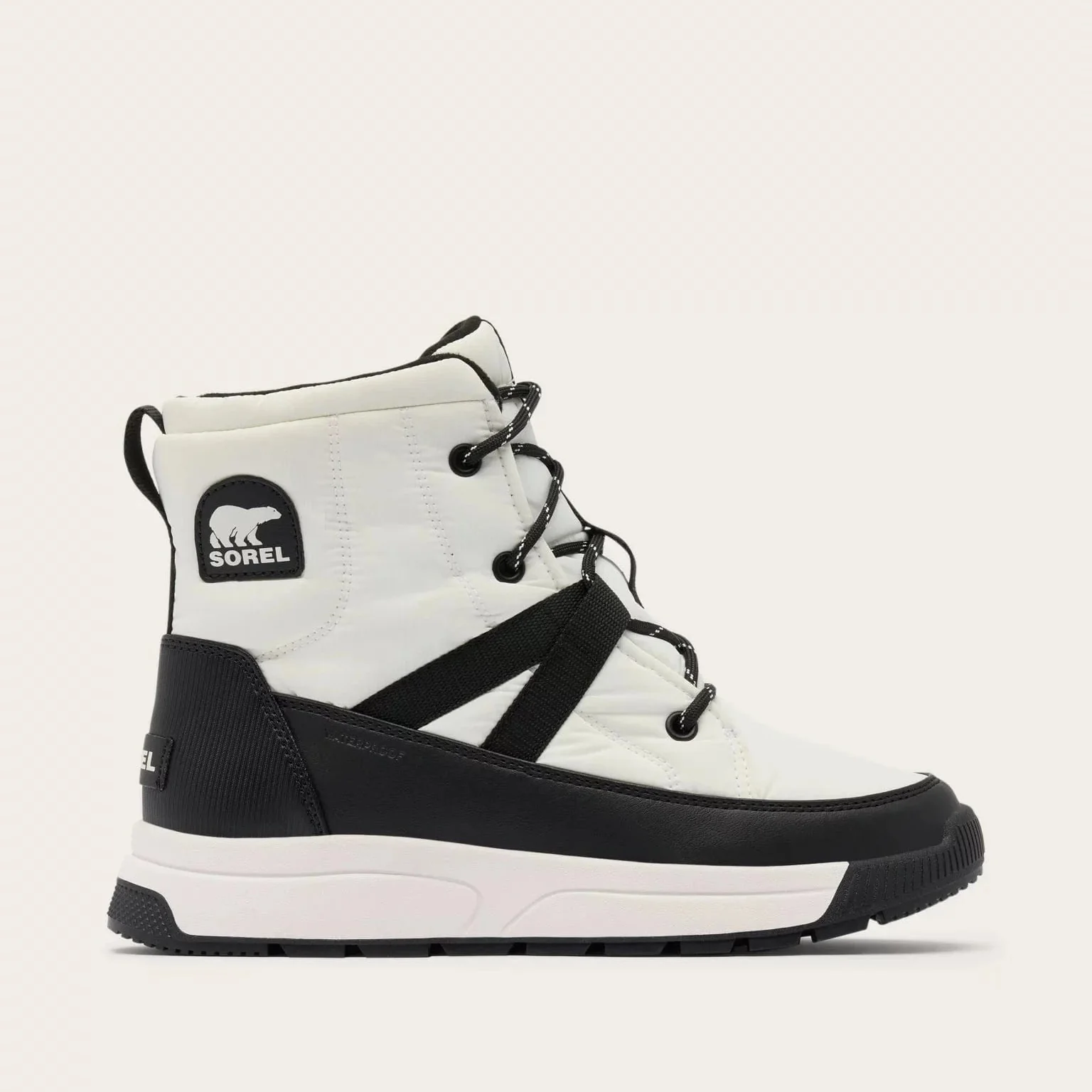 Sorel Women's Whitney III Mid Waterproof Boots- Sea Salt/ Black